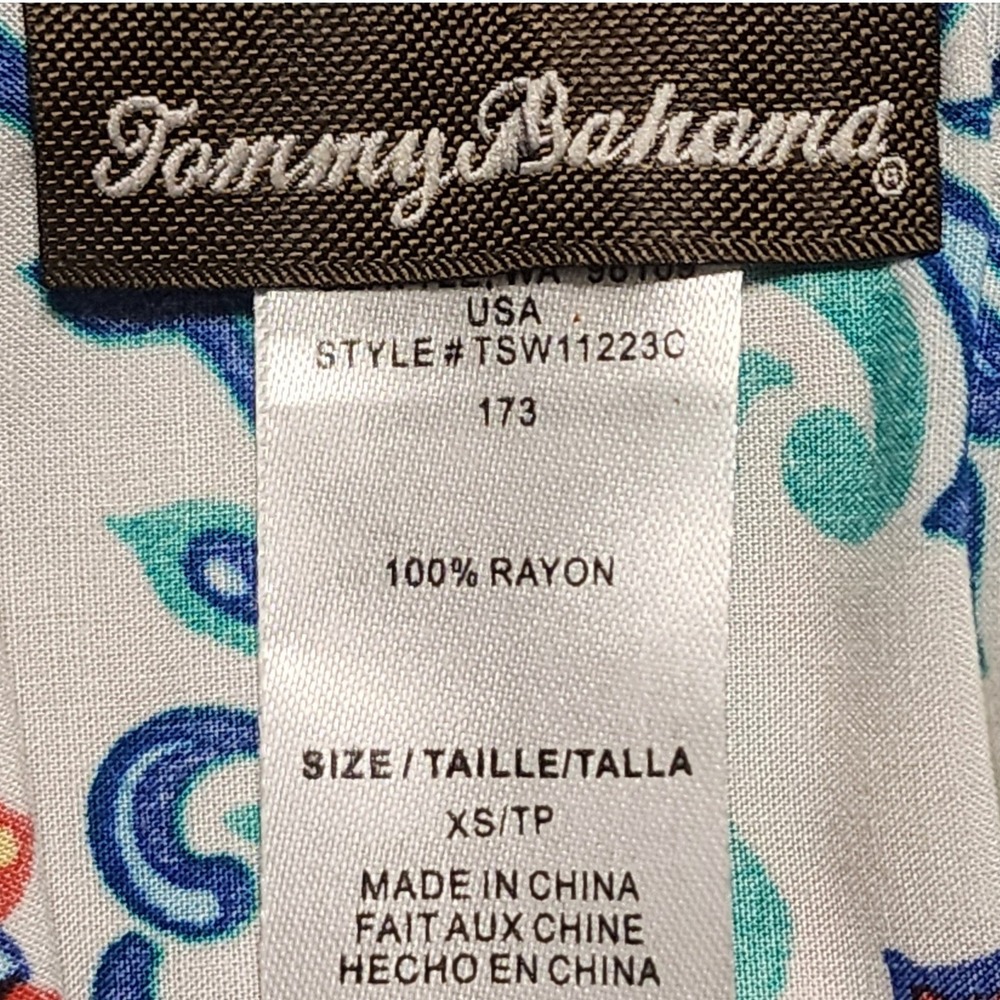 Women's Tommy Bahama Fira Bandeau Maxi Dress Sz XS Floral Paisley Strapless Boho - Picture 3 of 11
